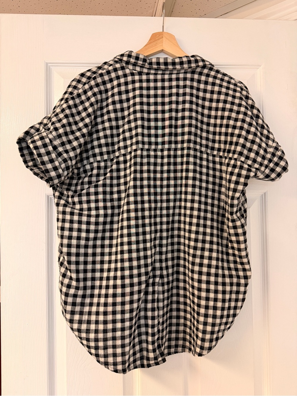 Madewell Black and White Gingham Button-Down Top - Picture 2 of 3